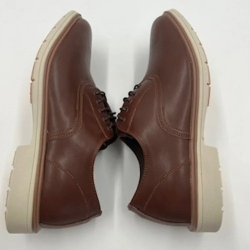 OrthoComfoot Mens leather Brown Oxford Dress Shoes OFLK07B Size‎ EU 42 US 9